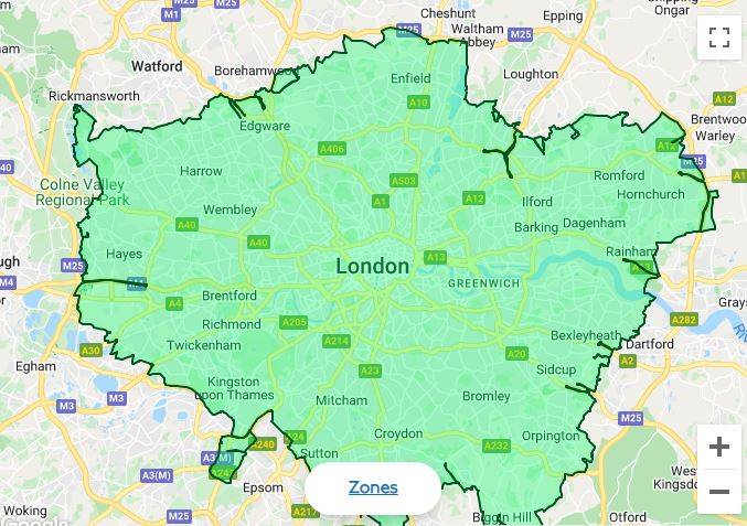 Low Emissions Zone Map London